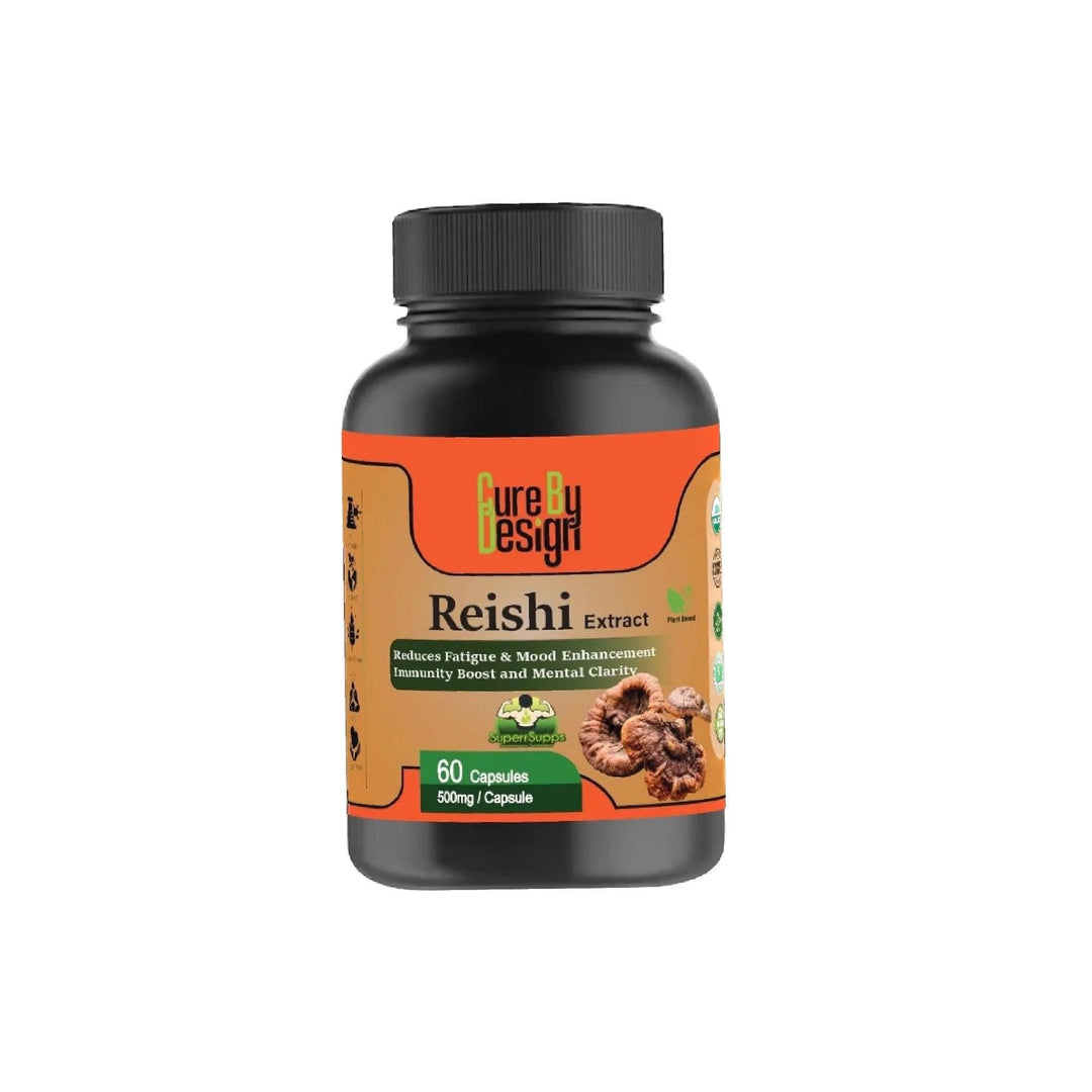 Cure By Design - Superrsupps Reishi Mushroom CapsulesMushroom Extract CapsuleCure By Design - Superrsupps Reishi Mushroom Capsules
