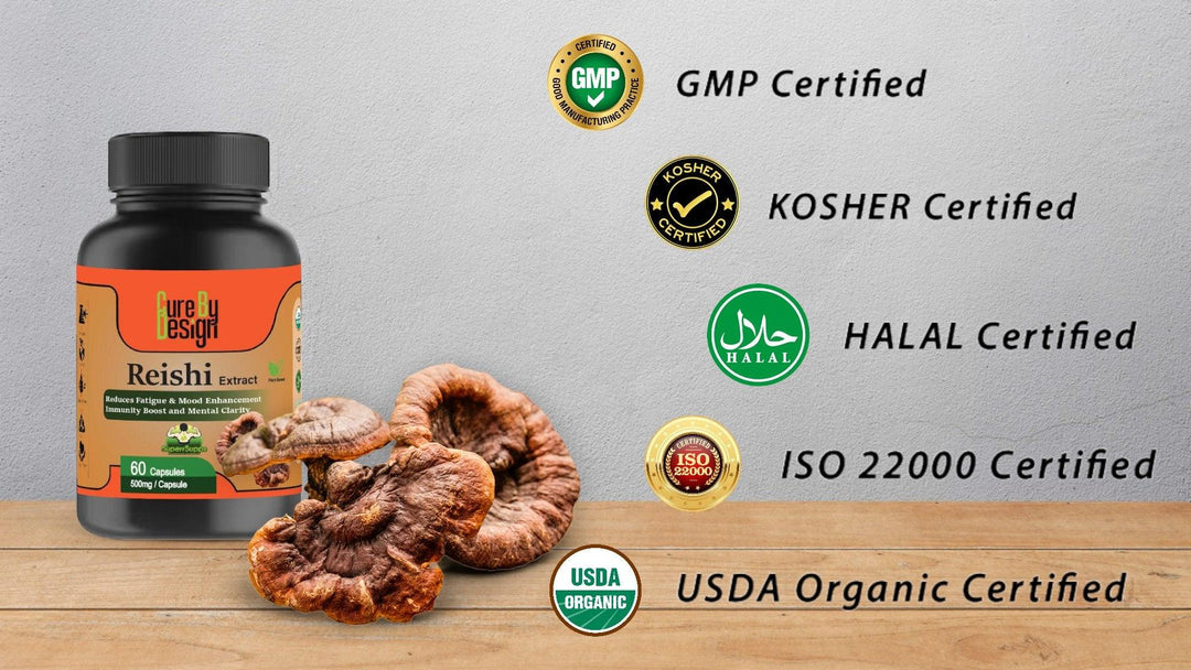 Cure By Design - Superrsupps Reishi Mushroom CapsulesMushroom Extract CapsuleCure By Design - Superrsupps Reishi Mushroom Capsules