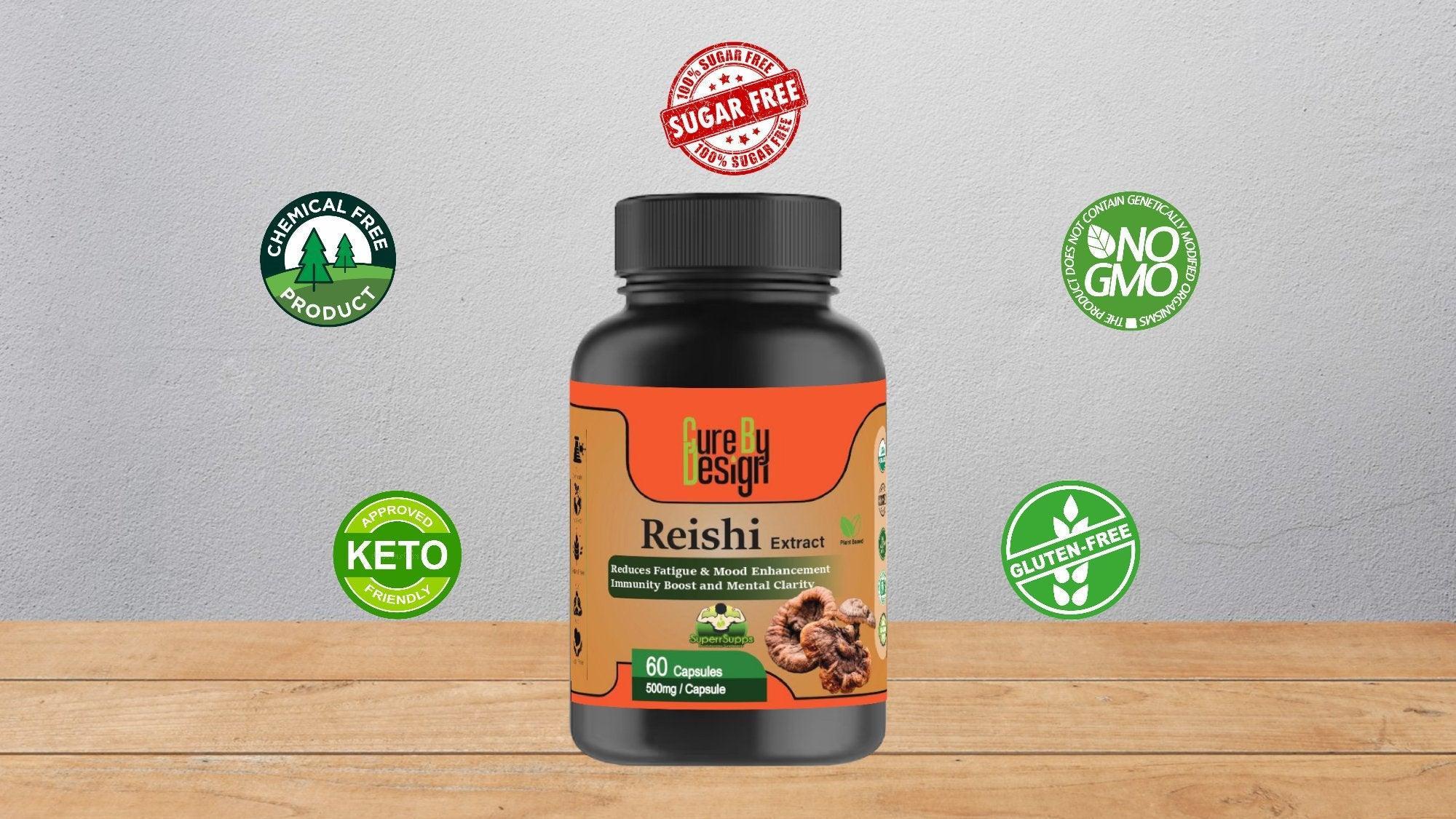 Cure By Design - Superrsupps Reishi Mushroom Capsules.