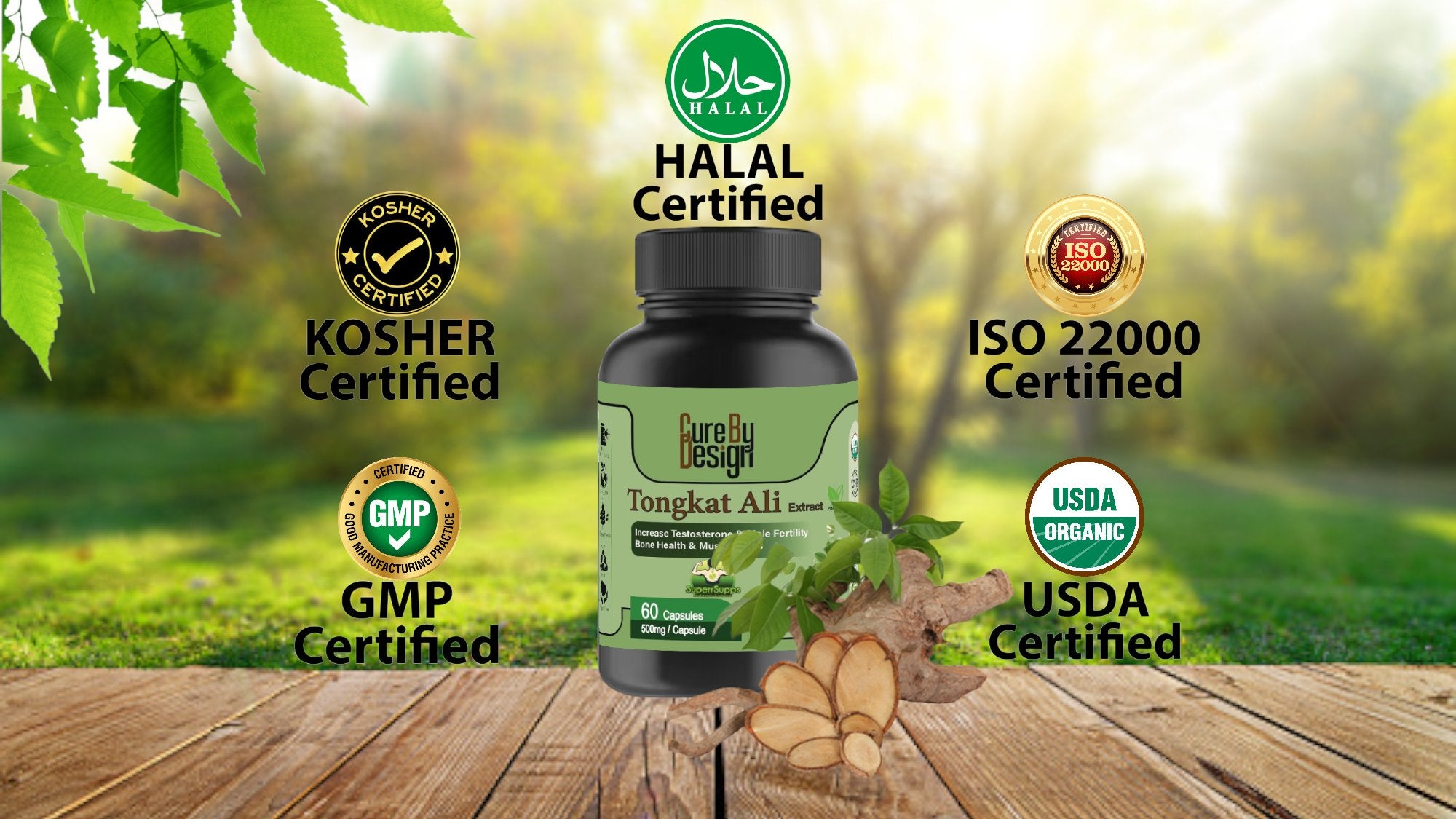 Cure By Design - Superrsupps Tongkat Ali Capsules - CBD Store India