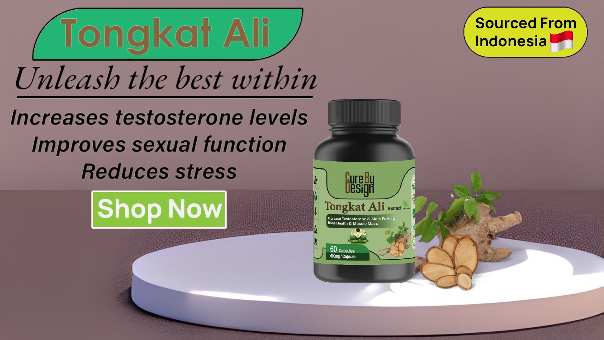 Cure By Design - Superrsupps Tongkat Ali Capsules - CBD Store India