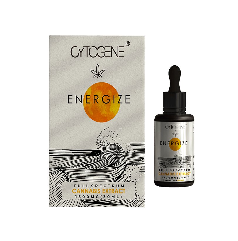 Cytogene Energize: Supreme Spectrum Cannabis Extract w/ Stimulating Herbal Blend (1500 mg) - CBD Store India
