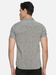 Ecentric Black Colour Slim Fit Hemp Casual Shirt - CBD Store India