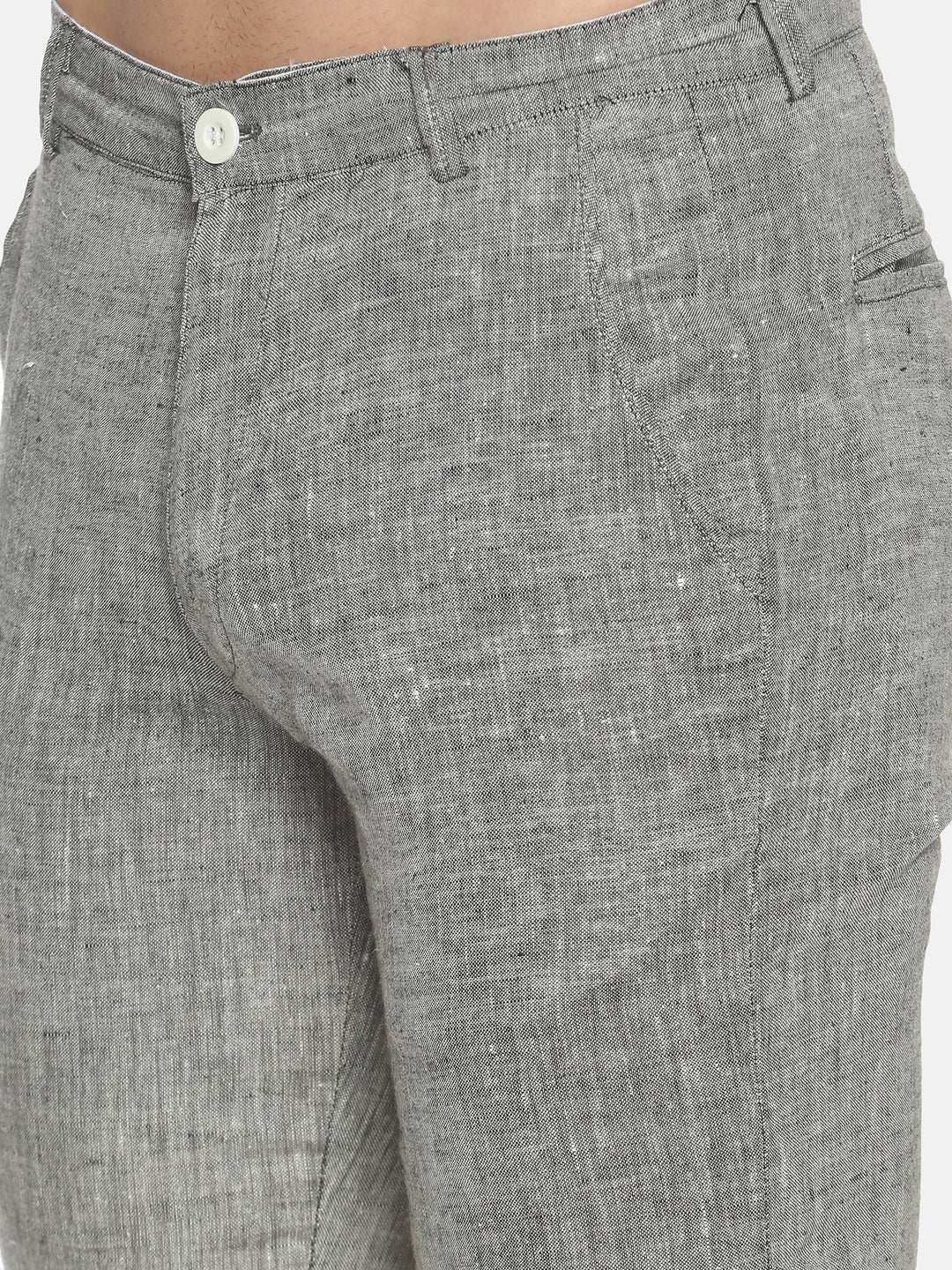 Ecentric Black Colour Slim Fit Hemp shorts - CBD Store India