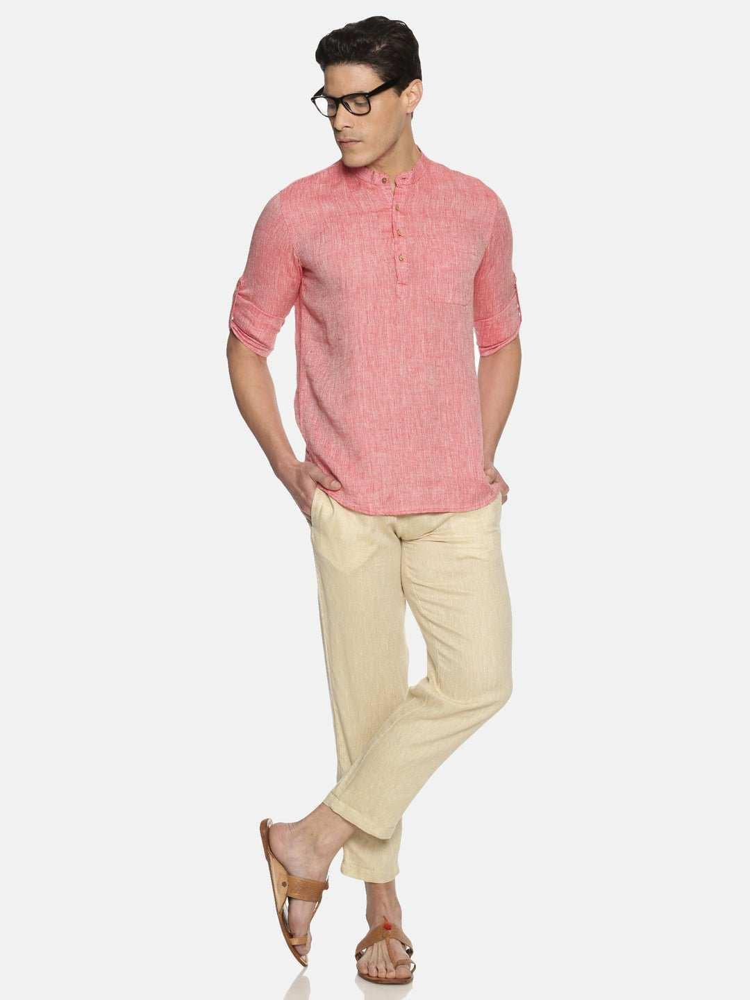 Ecentric Men's Light Brown Colour Solid Lounge Pant.