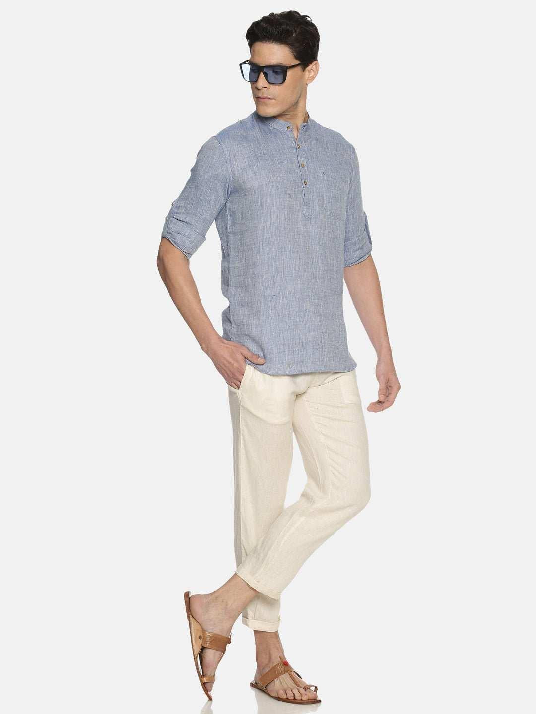 Ecentric Men's Off White Colour Solid Lounge Pant.