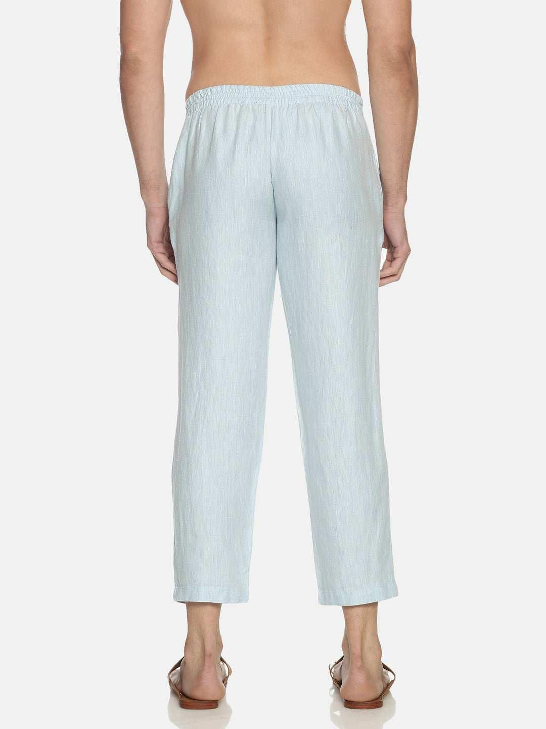 Ecentric Men's Sky Blue Colour Solid Lounge Pant.