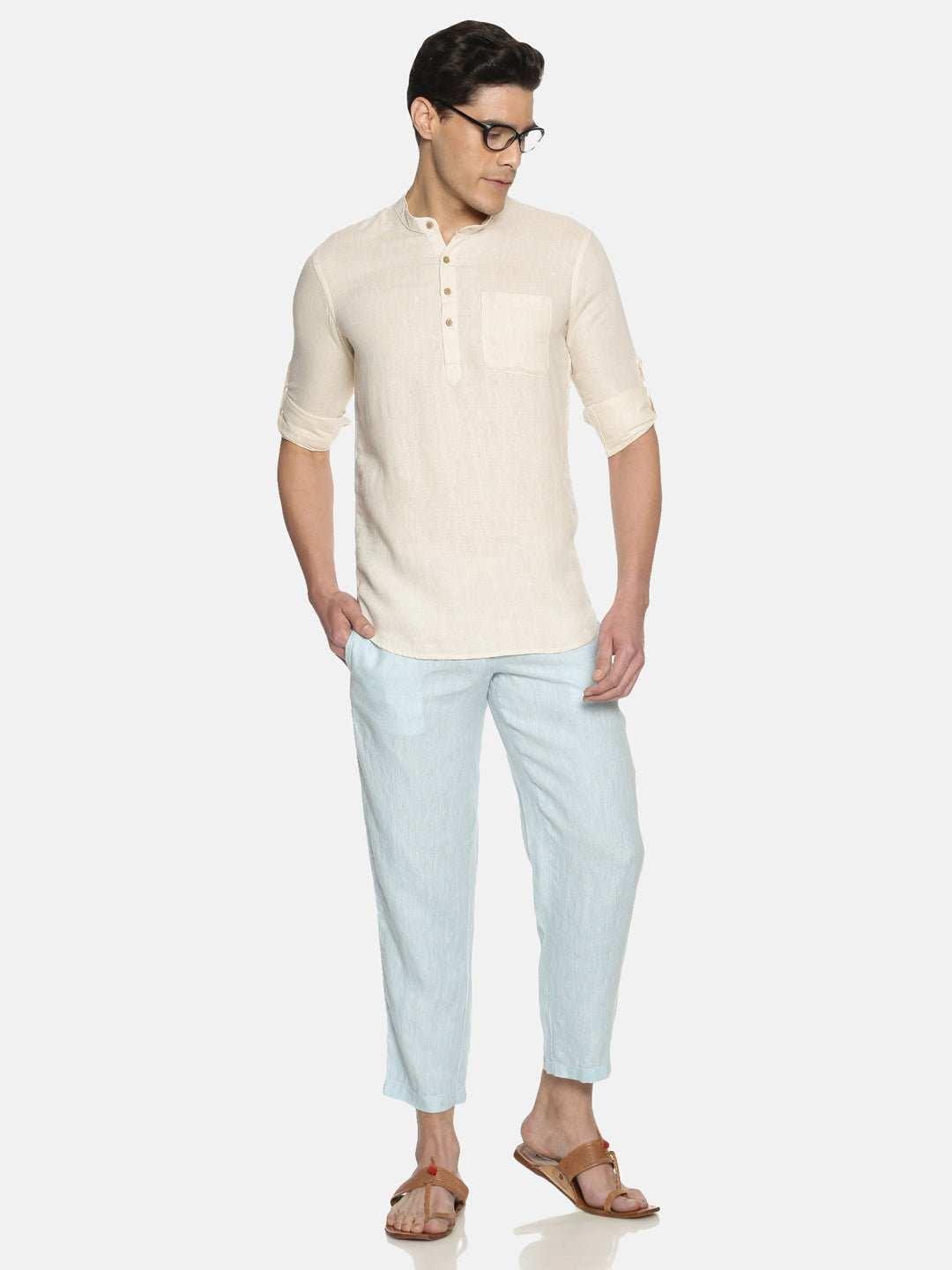 Ecentric Men's Sky Blue Colour Solid Lounge Pant
