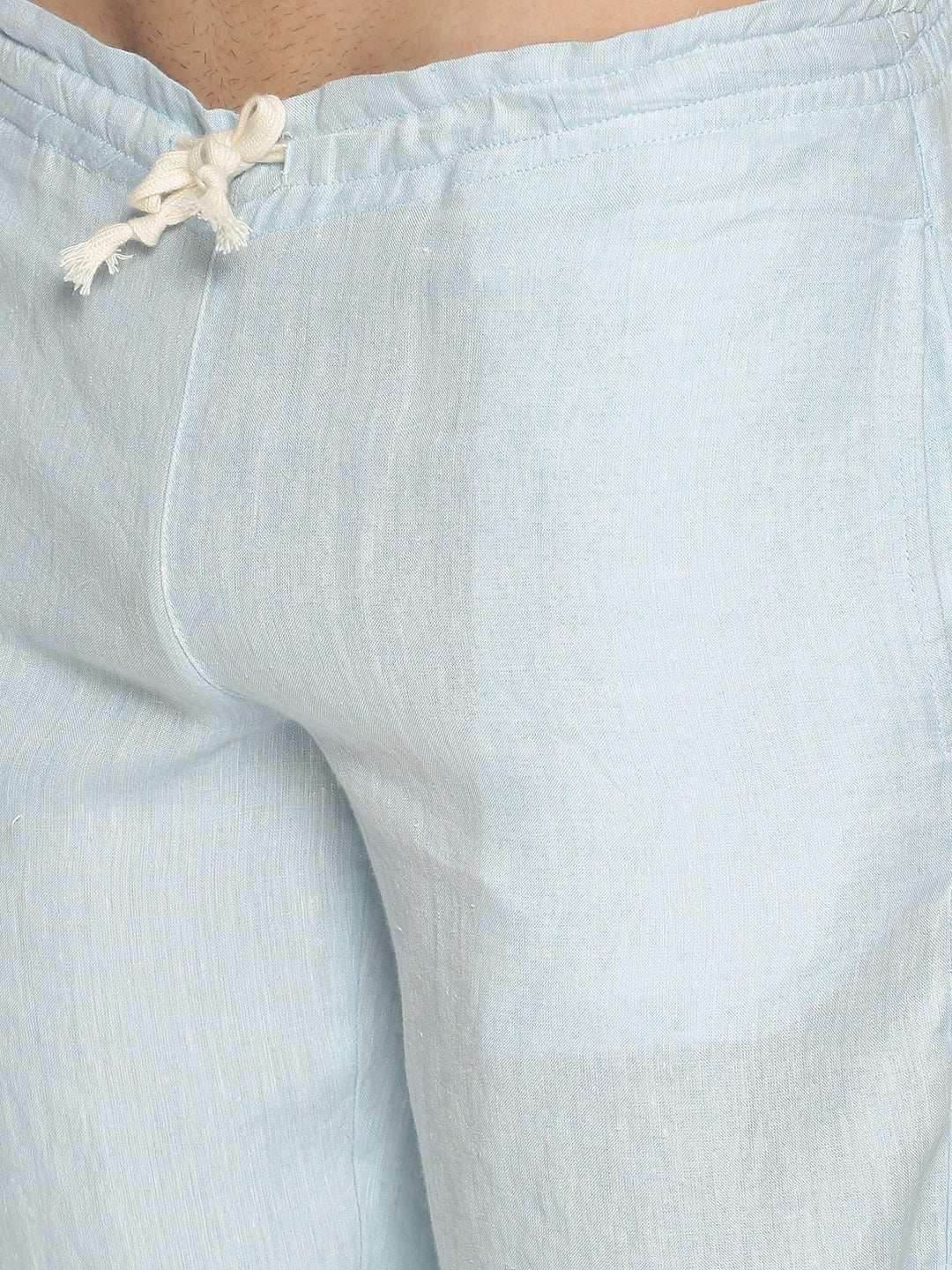 Ecentric Men's Sky Blue Colour Solid Lounge Pant.