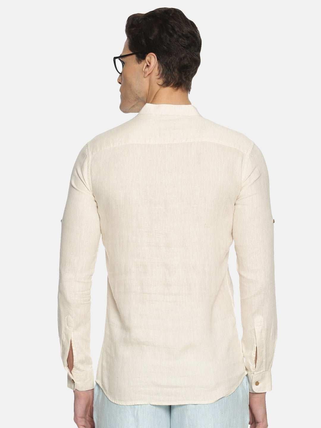 Ecentric Off White Colour Hemp Short Kurta.