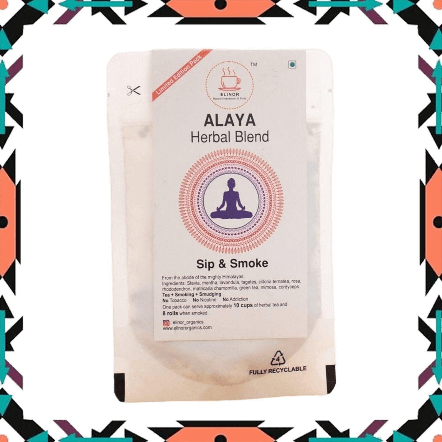 Elinor Organics | Alaya | Herbal Smoking Blend.