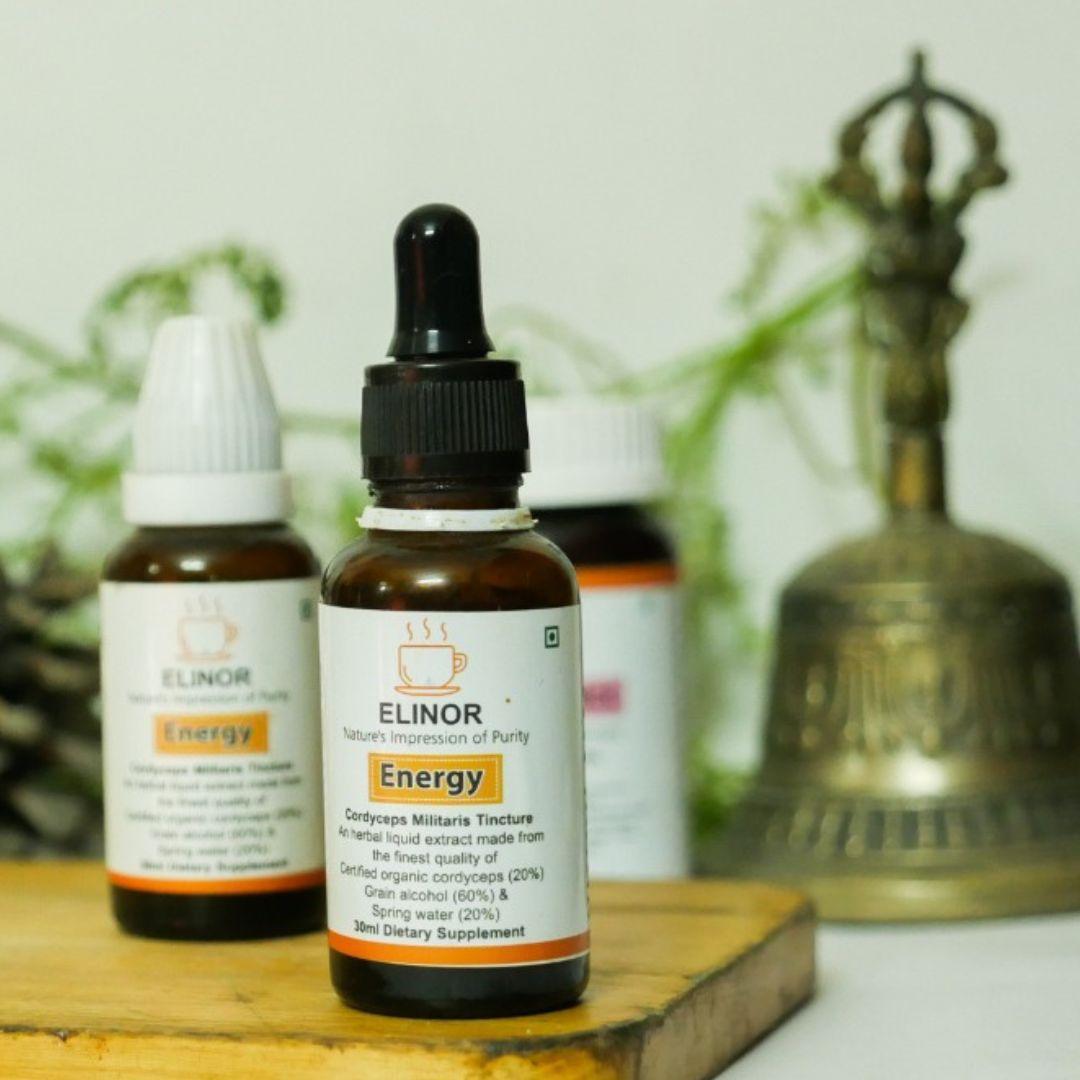 Elinor Organics | Cordyceps Militaris Tincture.