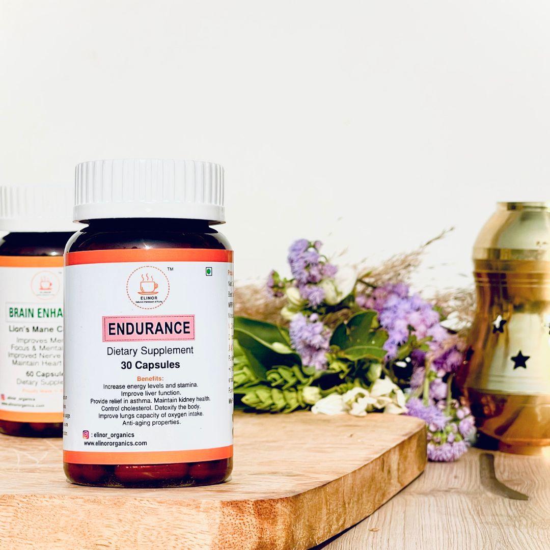 Elinor Organics - Endurance (Cordyceps Capsules 500 mg)Cordyceps CapsulesElinor Organics Endurance - Cordyceps Energy Supplements