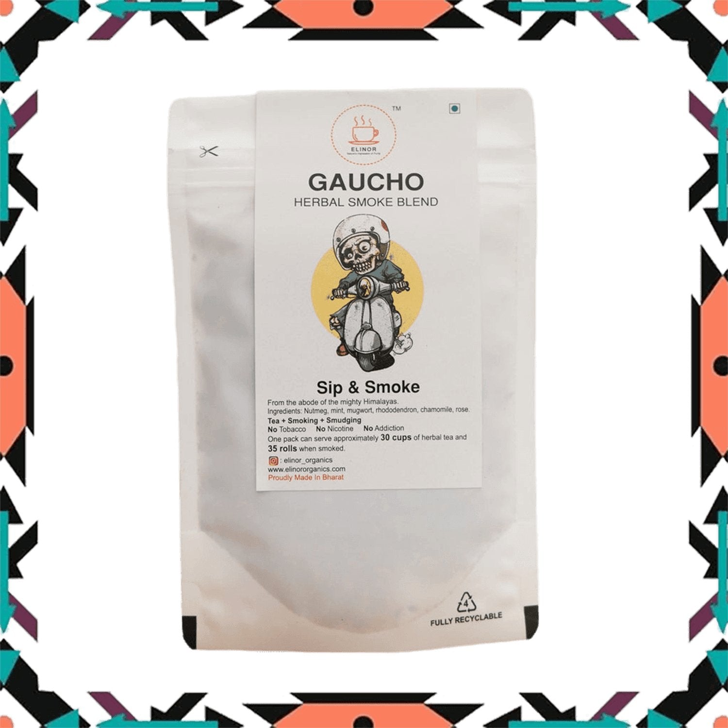 Elinor Organics | Gaucho | Herbal Smoking Blend - CBD Store India