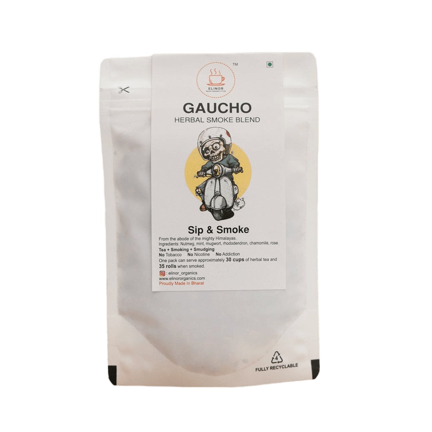 Elinor Organics | Gaucho | Herbal Smoking Blend - CBD Store India