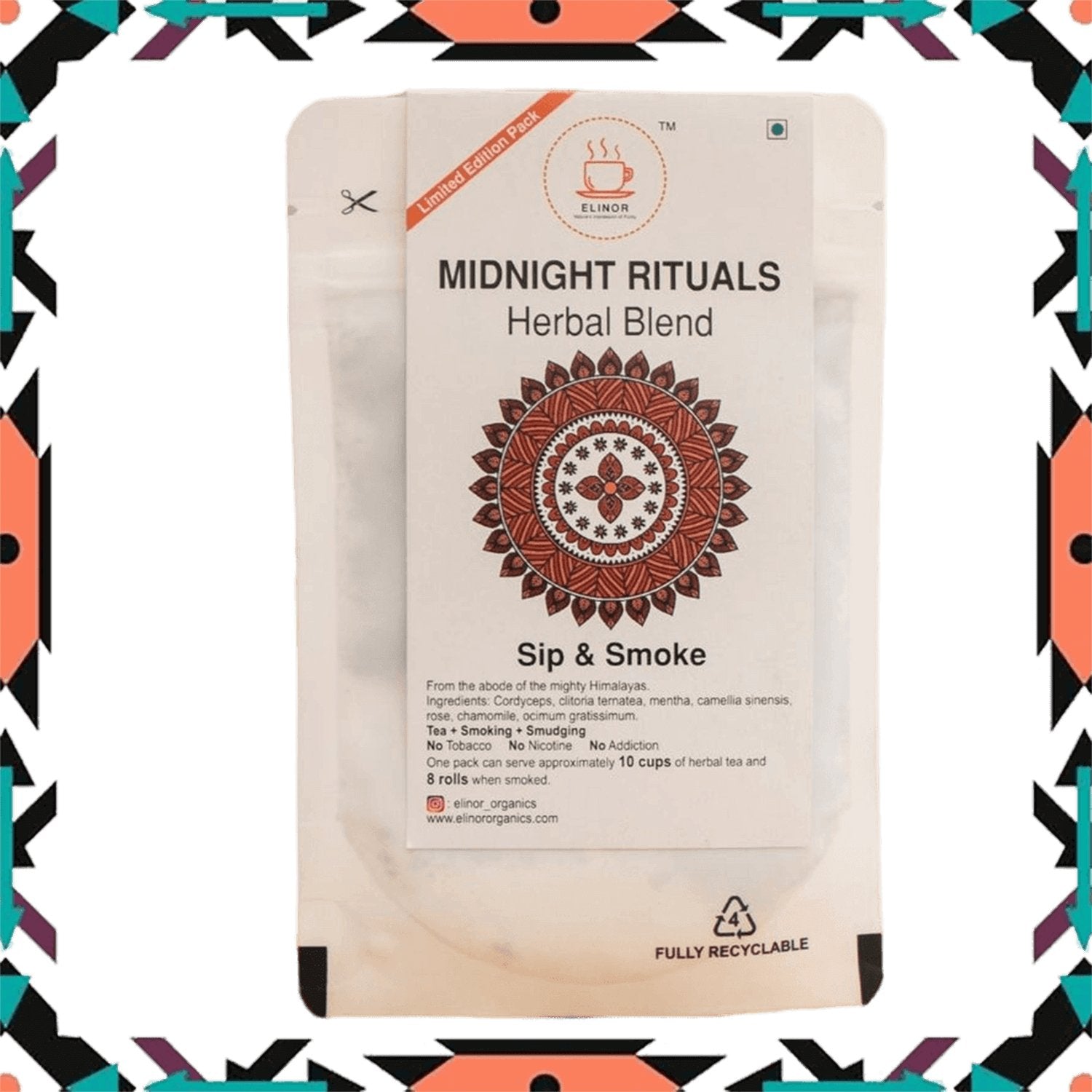 Elinor Organics - Midnight Rituals | Herbal Smoking Blend - CBD Store India