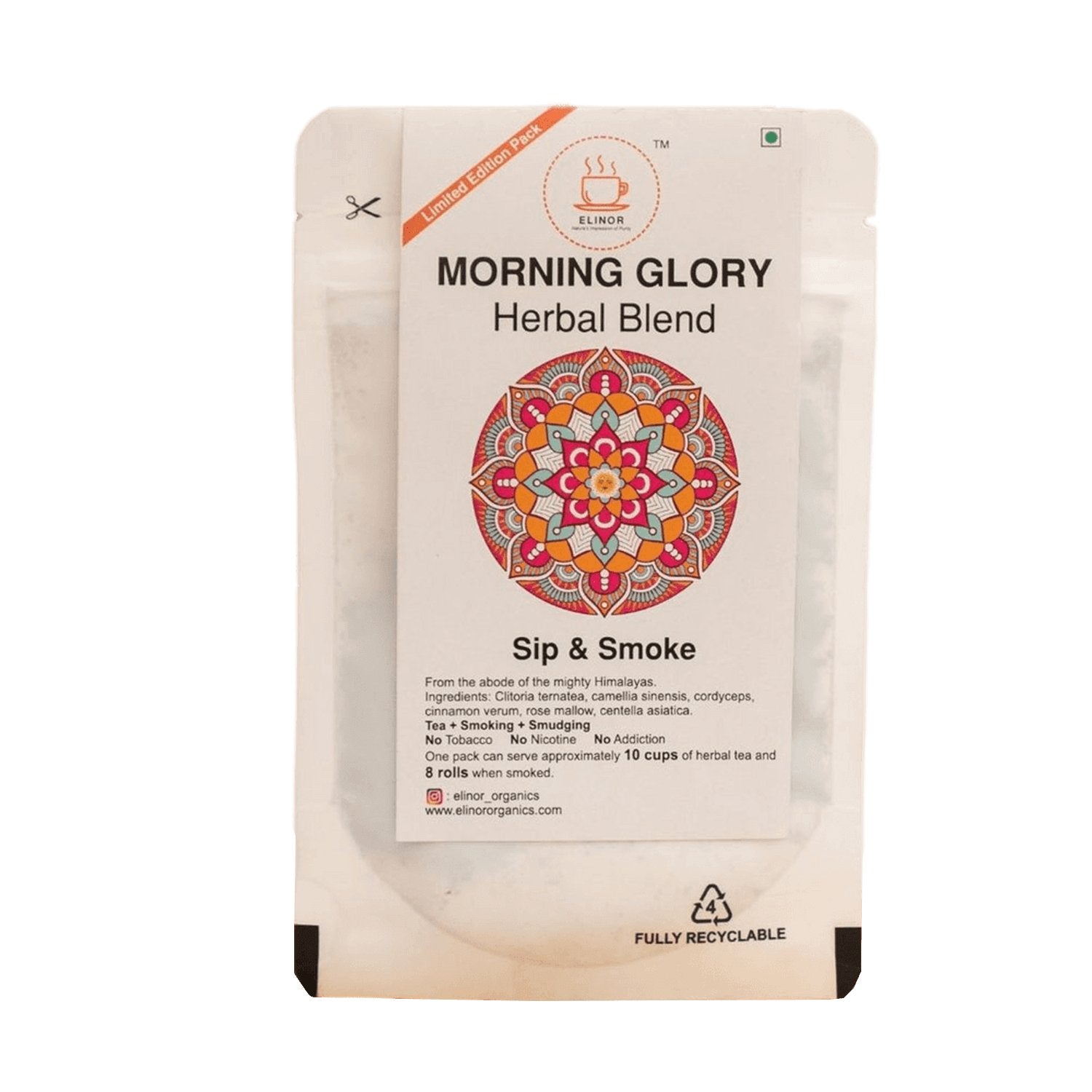 Elinor Organics | Morning Glory | Herbal Smoking Blend - CBD Store India