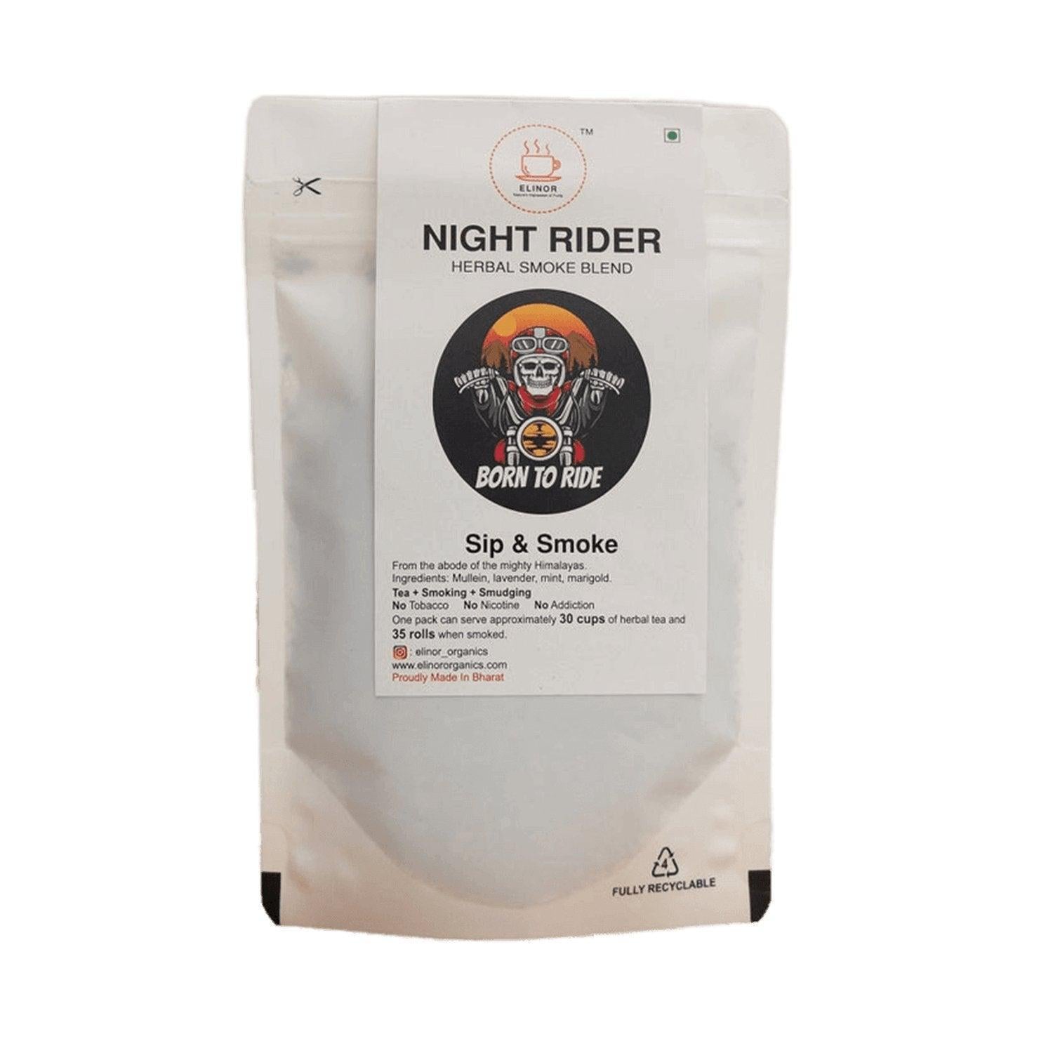Elinor Organics | Night Rider | Herbal Smoking Blend.