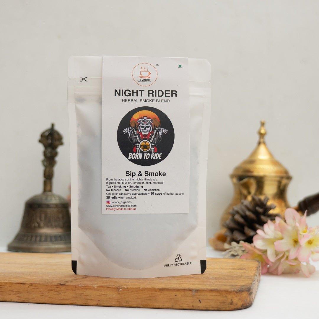 Elinor Organics | Night Rider | Herbal Smoking BlendHerbal BlendNight Rider Herbal Smoking Blend | Organics | No Nicotine