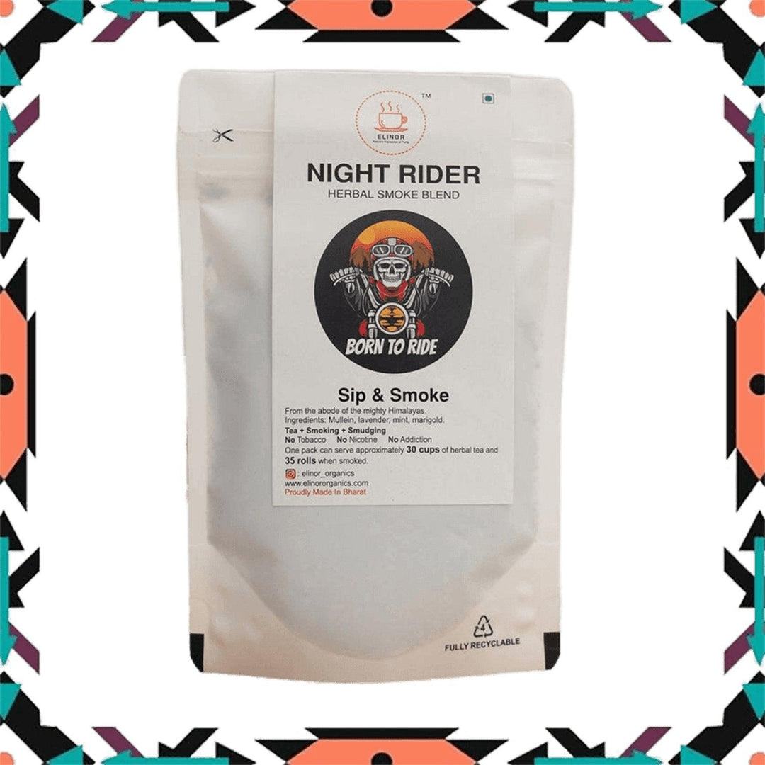 Elinor Organics | Night Rider | Herbal Smoking BlendHerbal BlendNight Rider Herbal Smoking Blend | Organics | No Nicotine