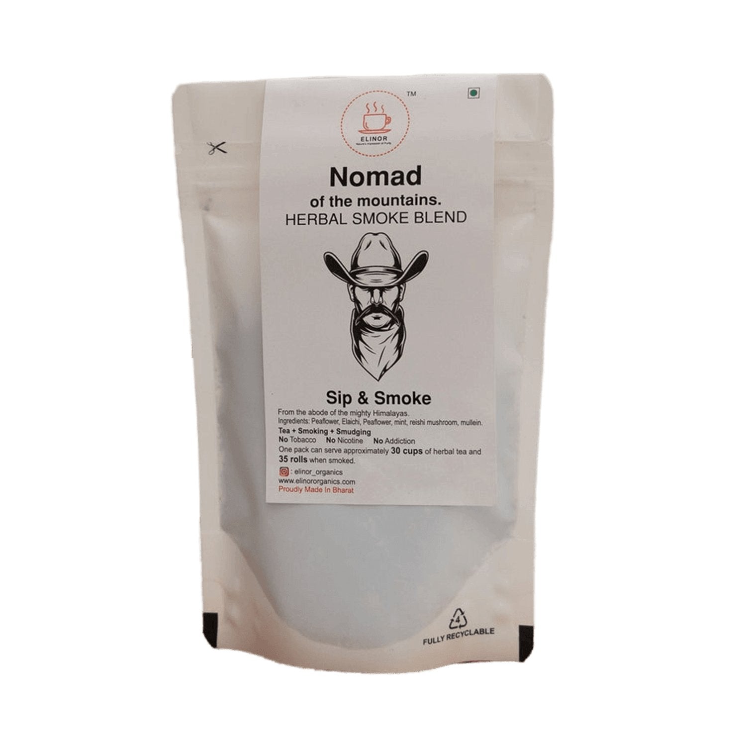 Elinor Organics | Nomad of the Mountains | Herbal Smoking Blend - CBD Store India