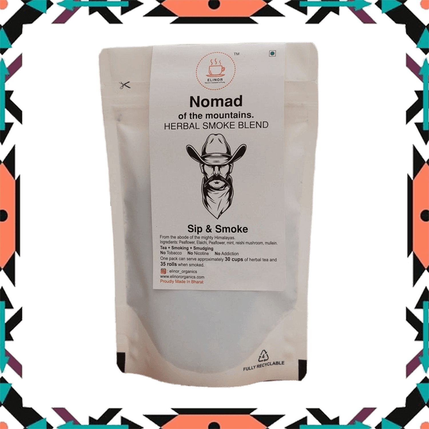 Elinor Organics | Nomad of the Mountains | Herbal Smoking Blend - CBD Store India