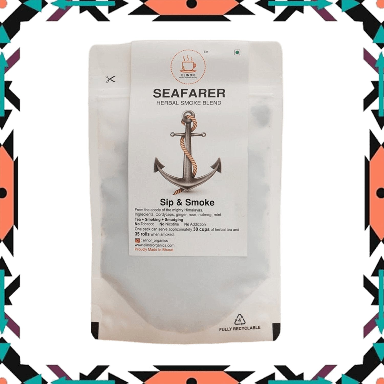 Elinor Organics | Seafarer | Herbal Smoking Blend - CBD Store India