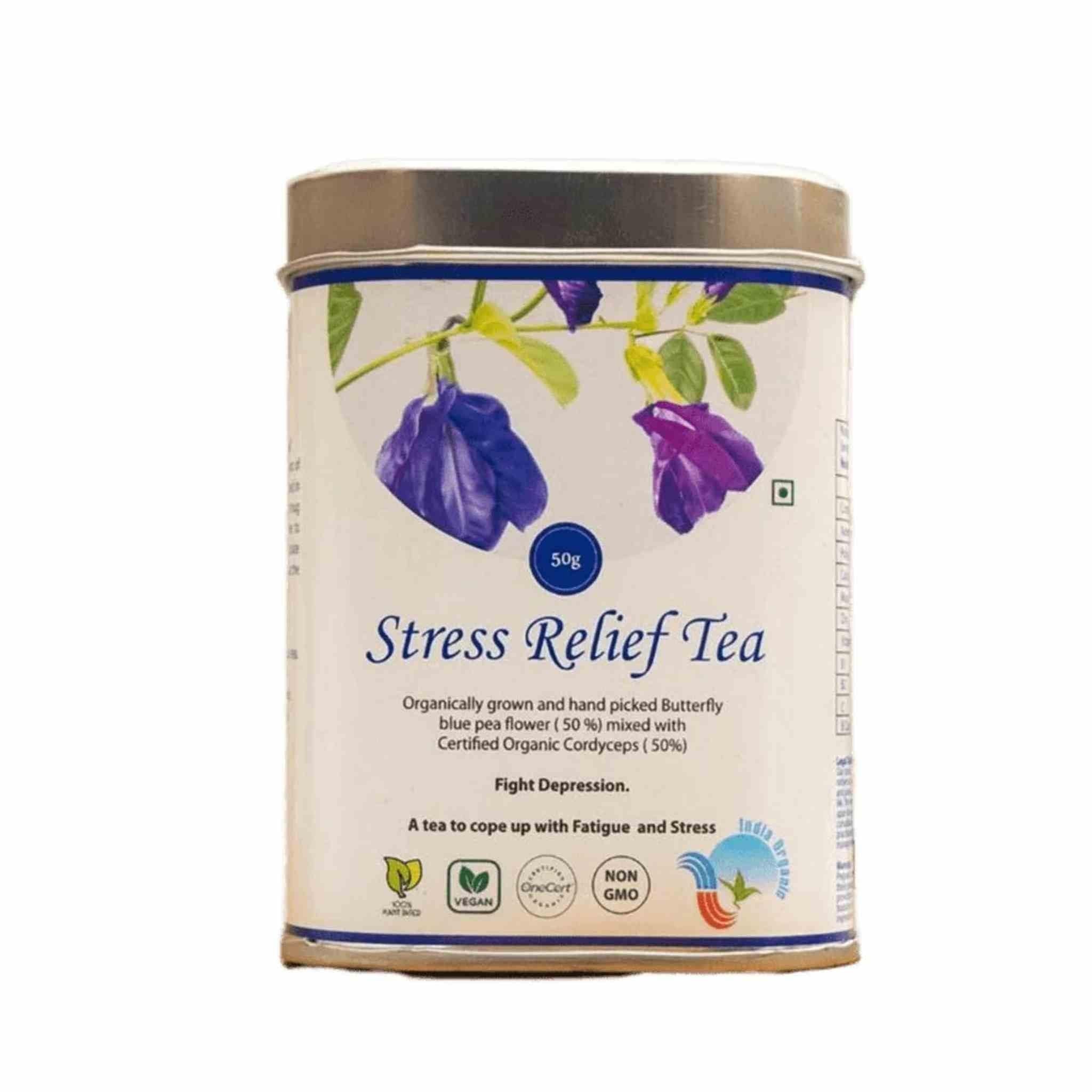 Elinor Organics | Stress Relief Tea (Cordyceps Blue Tea).