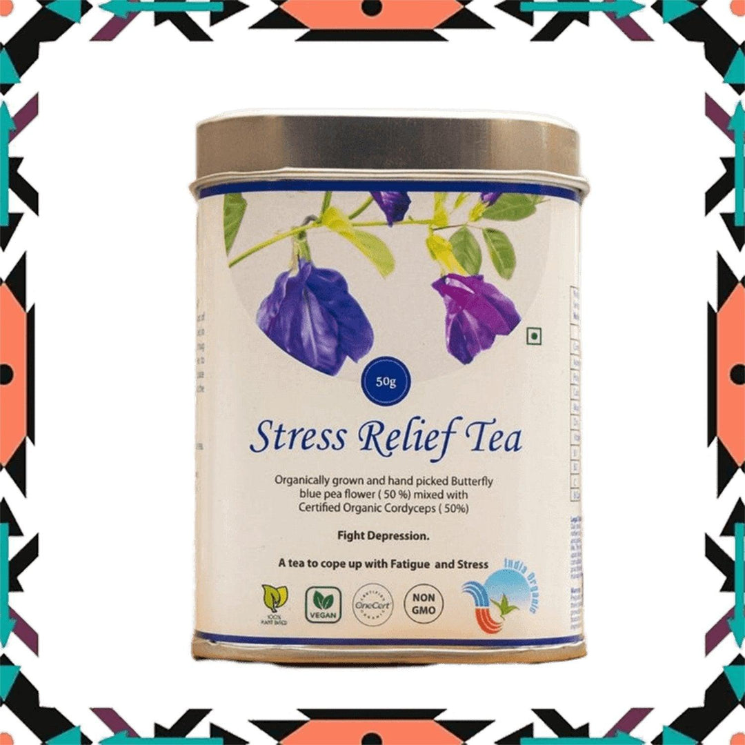 Elinor Organics | Stress Relief Tea (Cordyceps Blue Tea)Herbal TeaElinor Organics Stress Relief Tea - Cordyceps Blue Tea | Boost Mood, Fight Fatigue