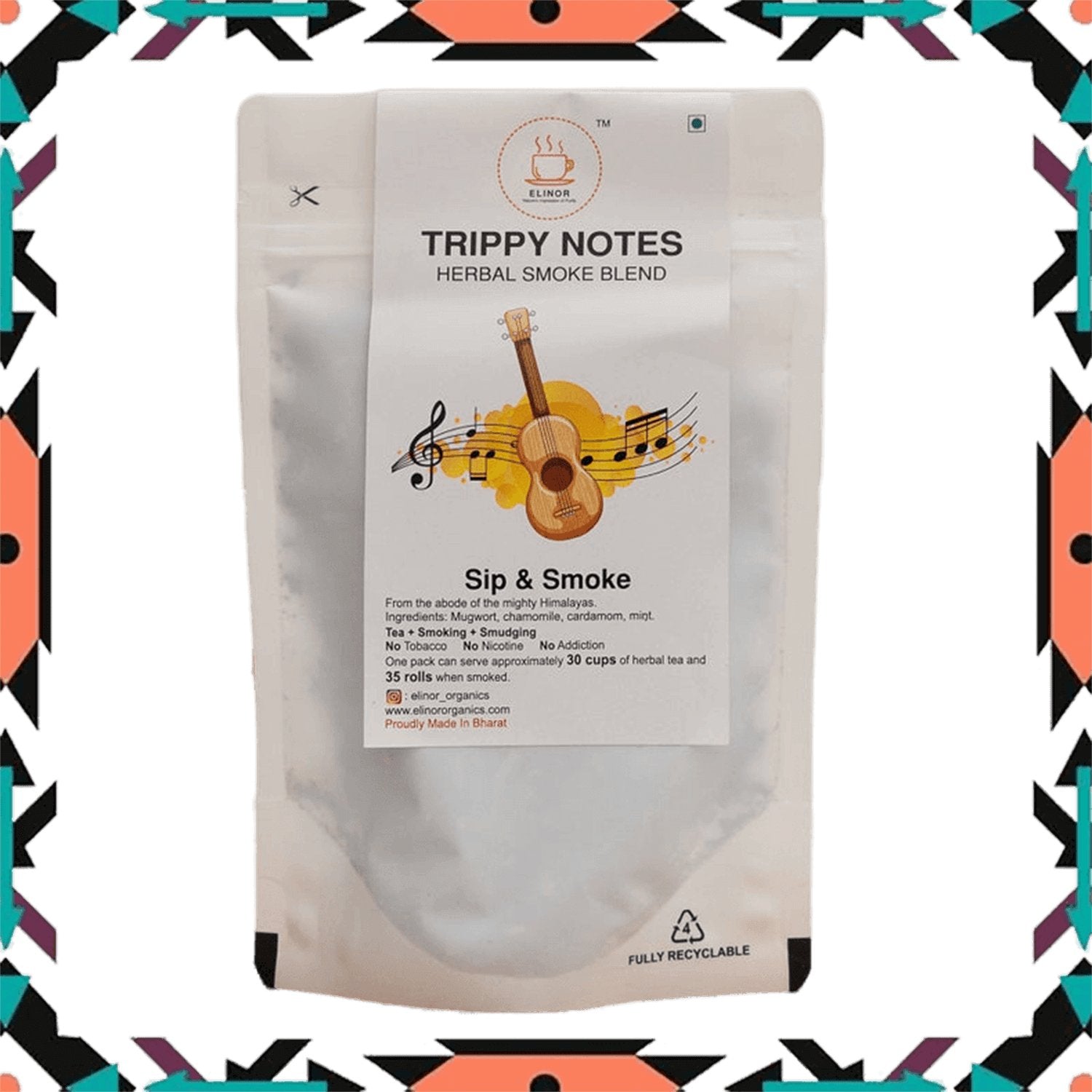 Elinor Organics | Trippy Notes | Herbal Smoking Blends - CBD Store India