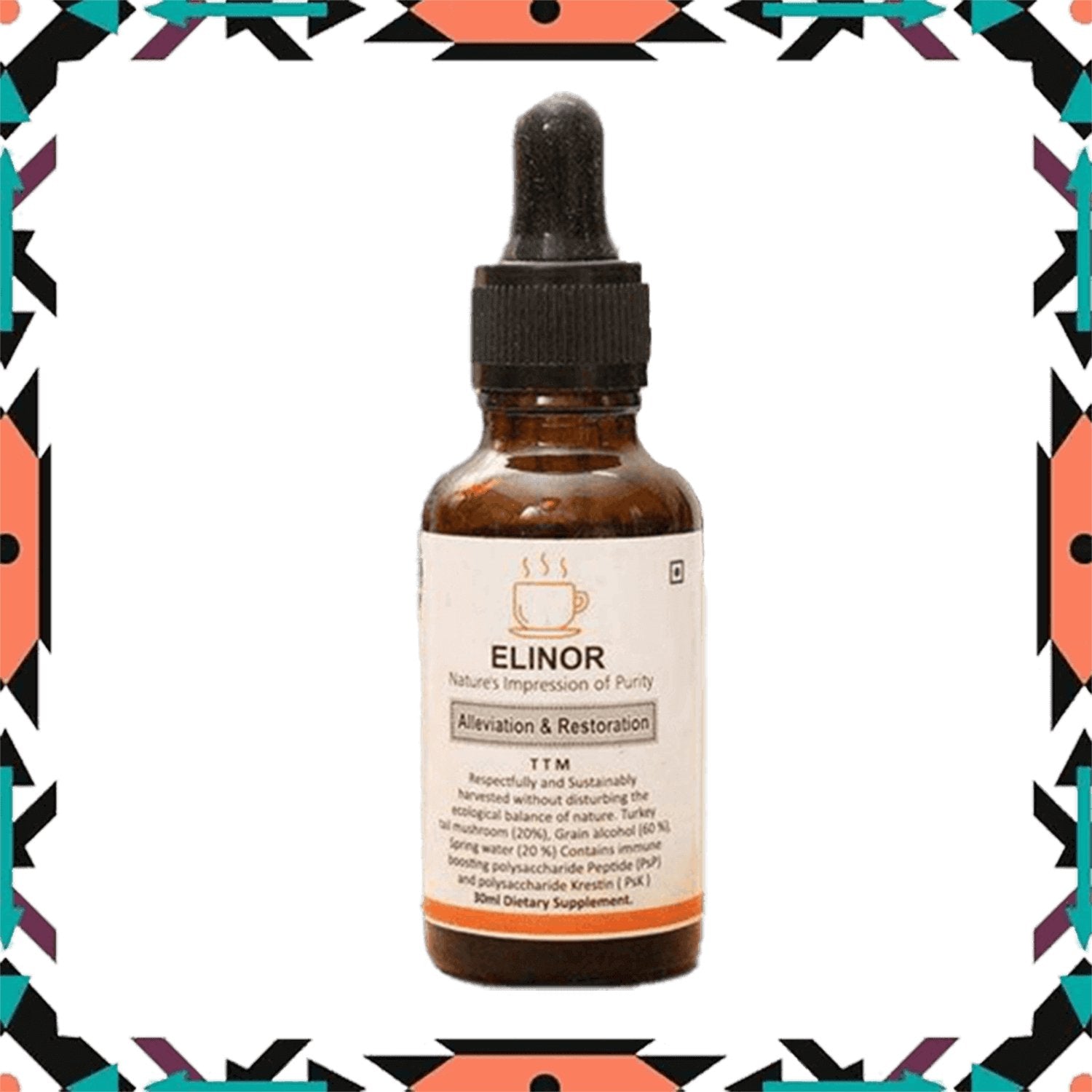 Elinor Organics | Turkey Tail Fungi Tincture (30 ml) - CBD Store India