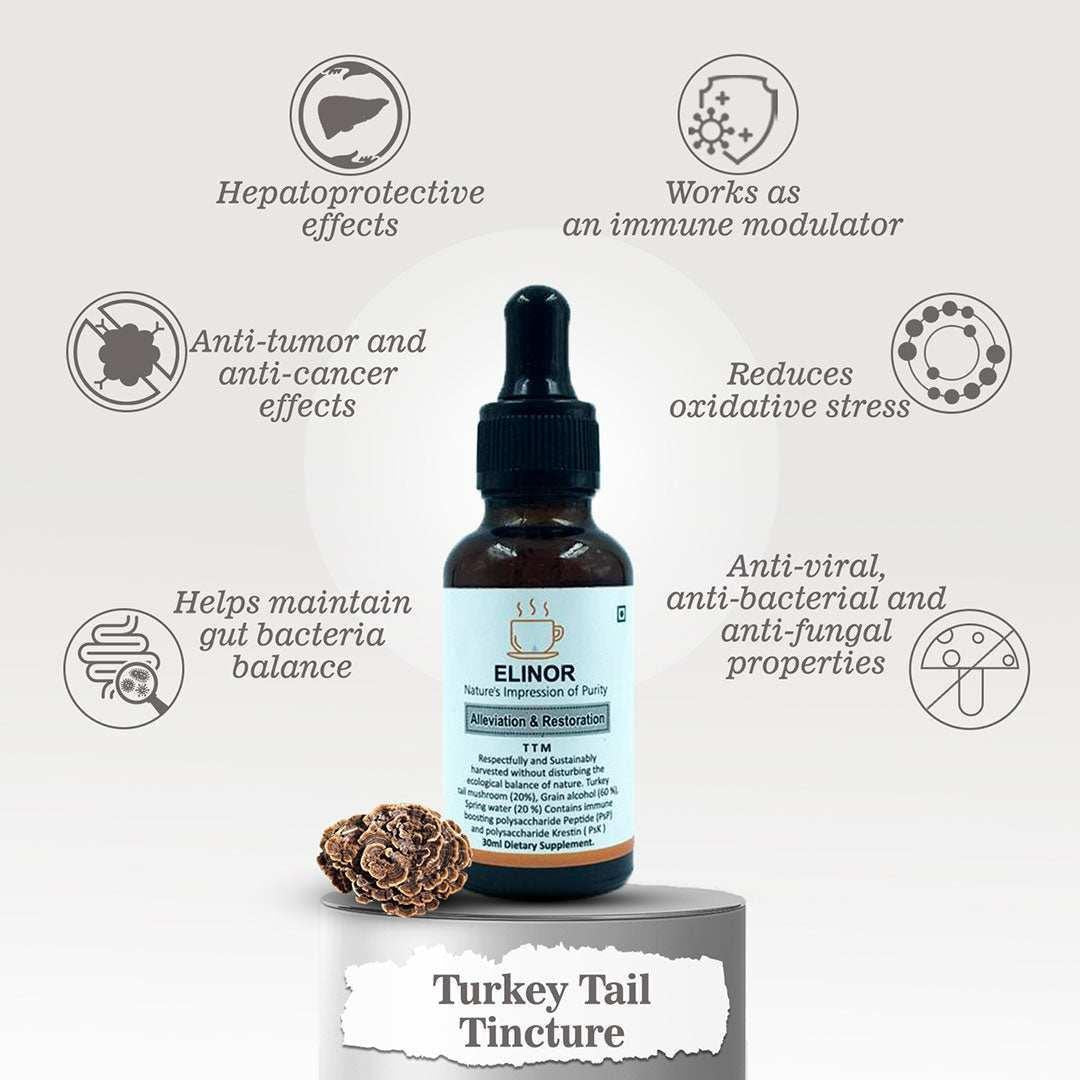 Elinor Organics | Turkey Tail Fungi Tincture (30 ml).