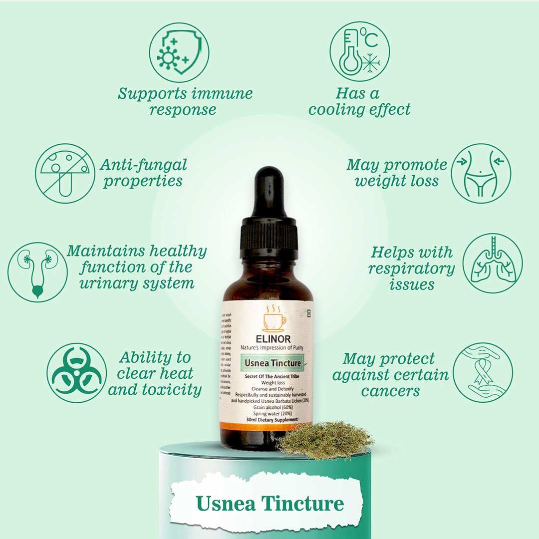 Elinor Organics | Usnea Lykan Tincture (30 ml) - CBD Store India