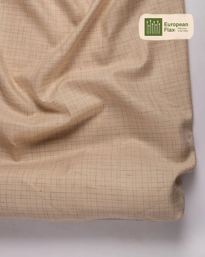 Fabriclore - ( Pre Cut 1 MTR ) Yarn Dyed Linen European Flax Certified Fabric - CBD Store India