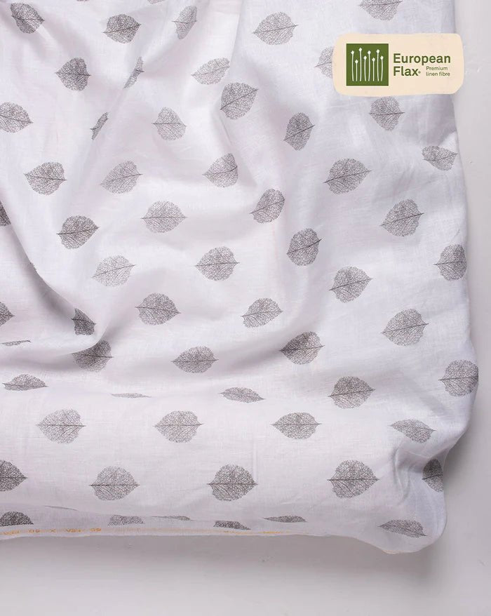 Fabriclore - ( Pre Cut 1.25 MTR ) Printed Linen European Flax Certified Fabric - CBD Store India