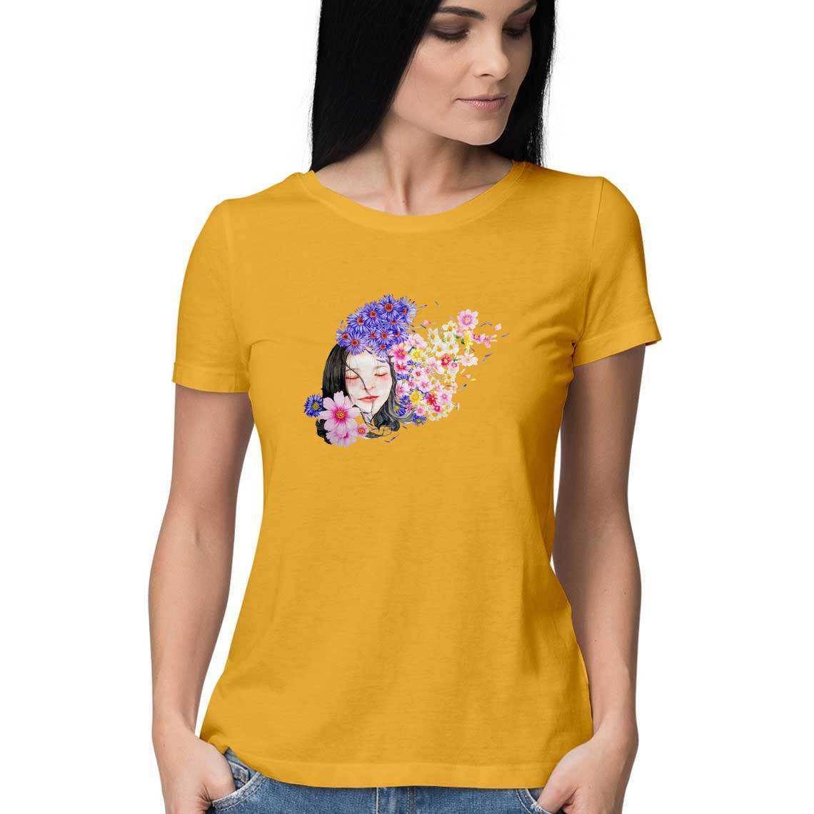 Flowery Visions Women's Graphic T-Shirt.