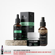 Free Cannasure CS50 and Muscle & Joint Pain Relief Cannabis Lotion 50 ml with Noigra Full Spectrum Hemp Oil (3000mg CBD) - Orange - CBD Store India