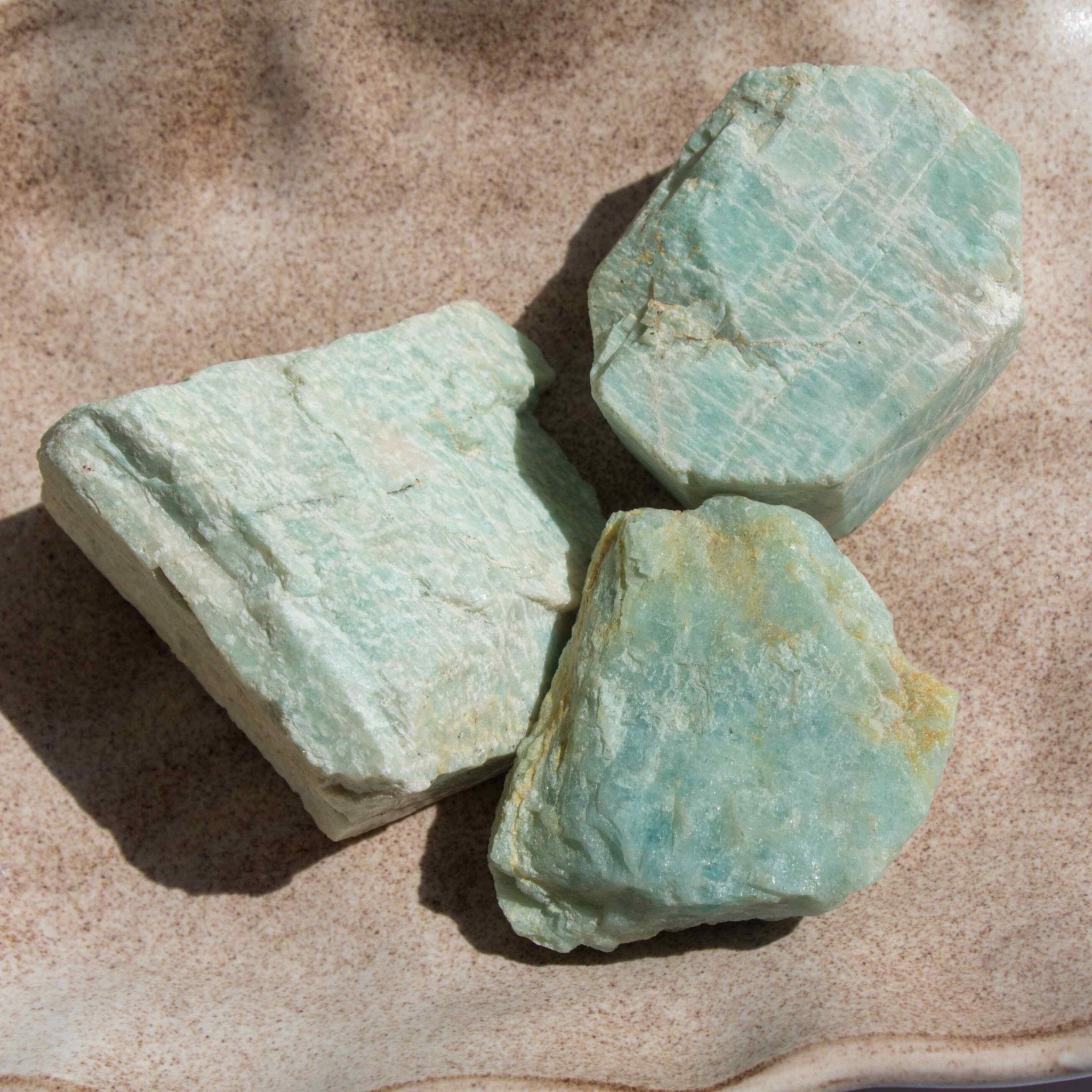 Gaea Crystal - Amazonite Raw Stone - CBD Store India