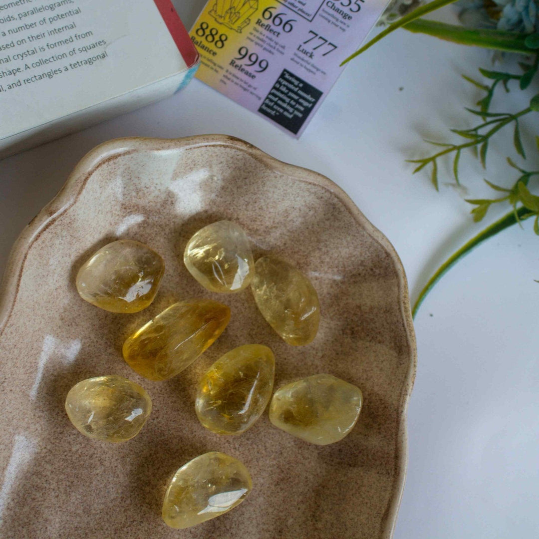 Gaea Crystal - Citrine Tumbles Crystal Healing StoneGemstones and Crystal JewelryGaea Crystal - Citrine | For Good Vibrations anEd xcitations