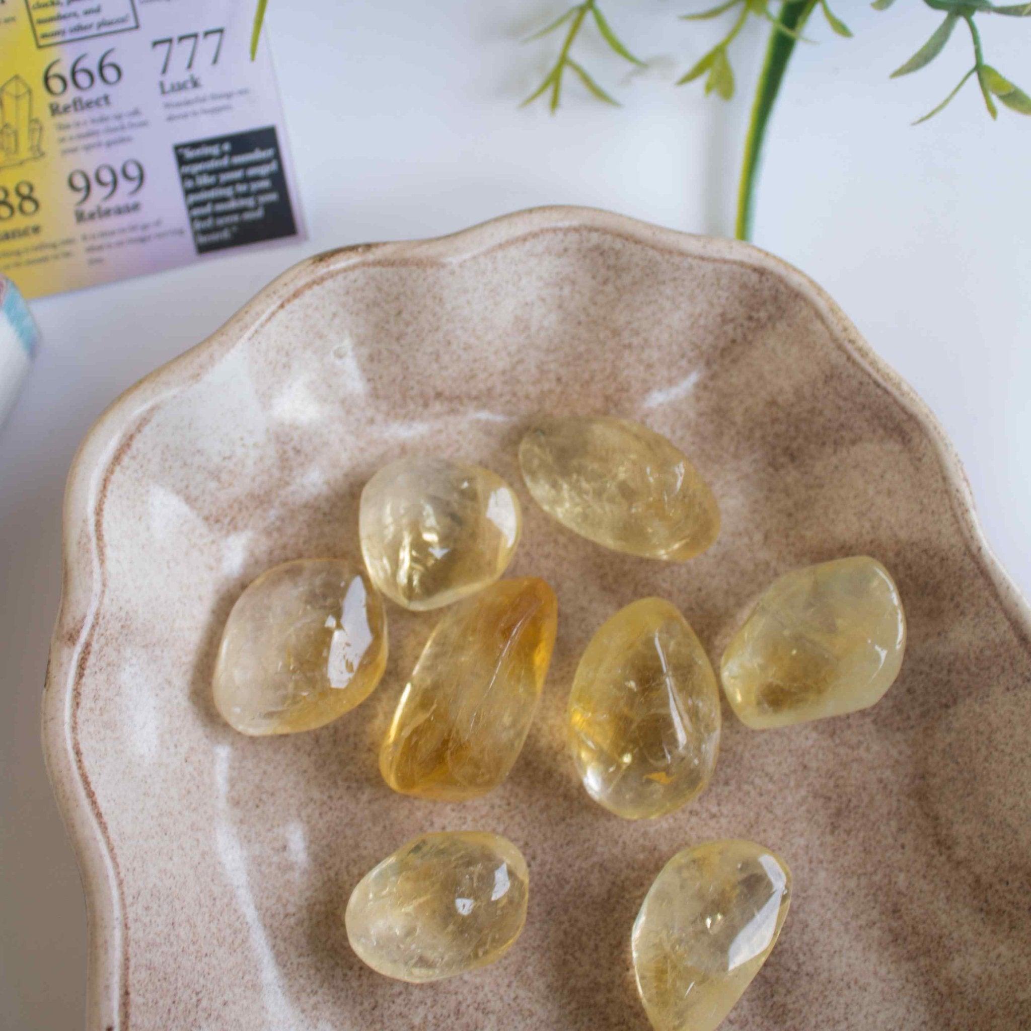 Gaea Crystal - Citrine Tumbles Crystal Healing Stone.