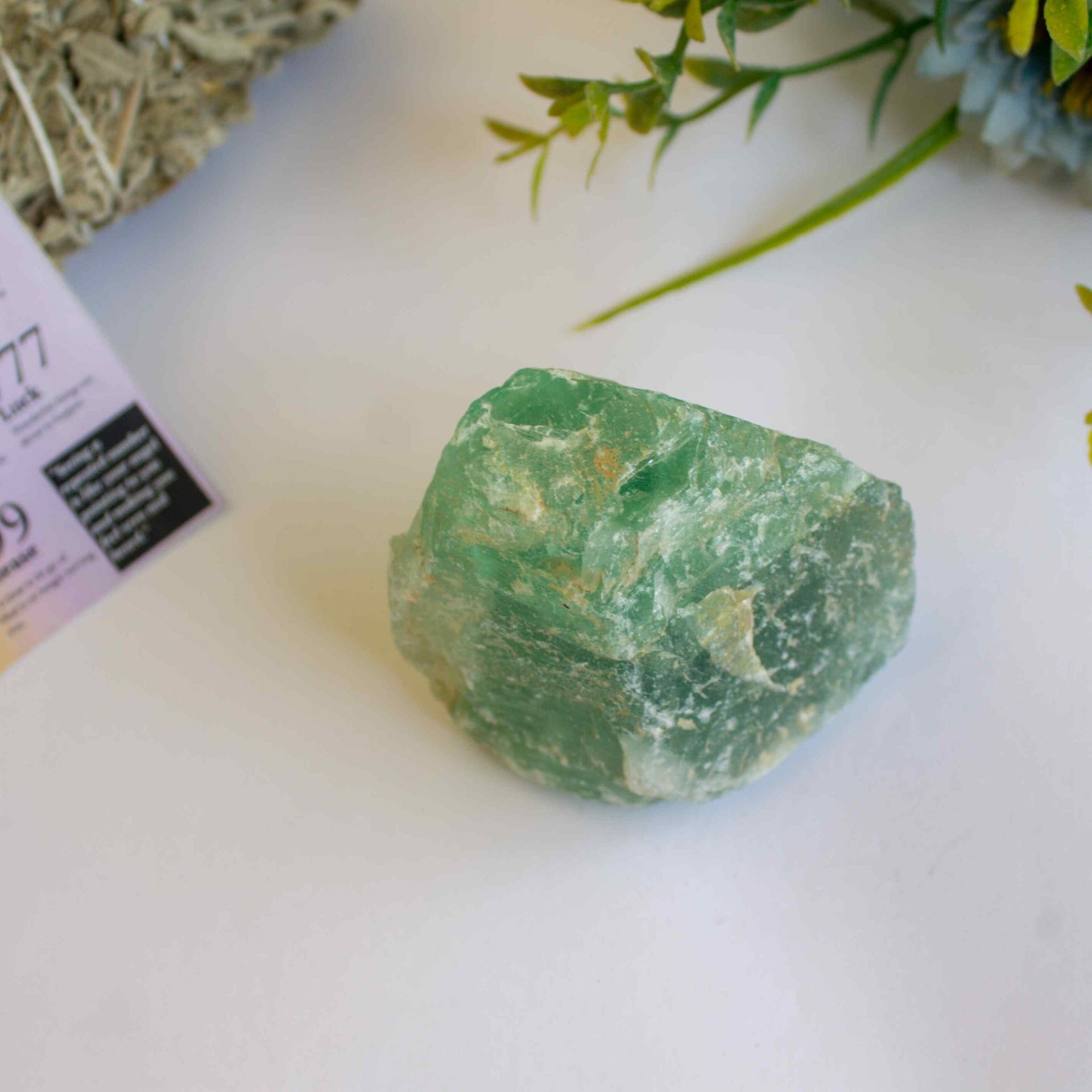 Gaea Crystal - Green Fluroite Raw Stone - CBD Store India