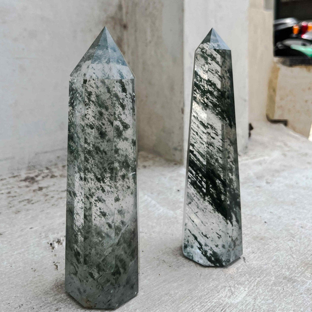 Gaea Crystal - Moss Agate TowerGemstones and Crystal JewelryGaea Crystal - Moss Agate Tower | Healing Crystal | CBD Store India