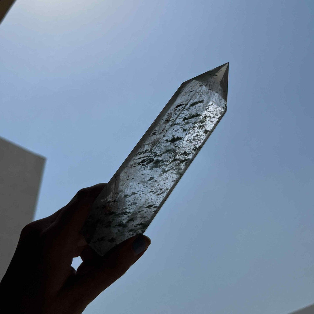 Gaea Crystal - Moss Agate TowerGemstones and Crystal JewelryGaea Crystal - Moss Agate Tower | Healing Crystal | CBD Store India