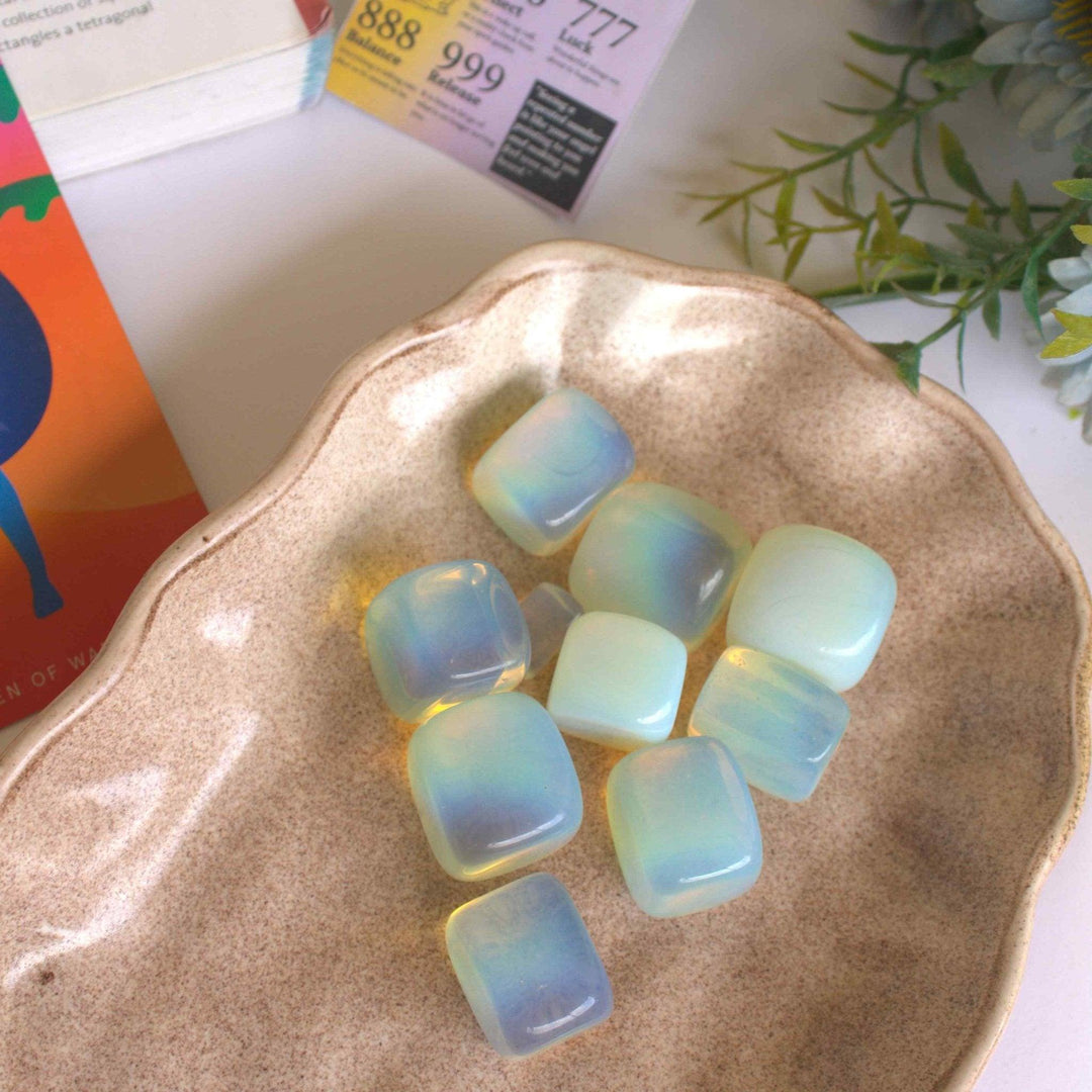 Gaea Crystal - Opal Tumbles Crystal Healing StoneGemstones and Crystal JewelryGaea Crystal - Opal | Healing Gemstones | CBD Store India