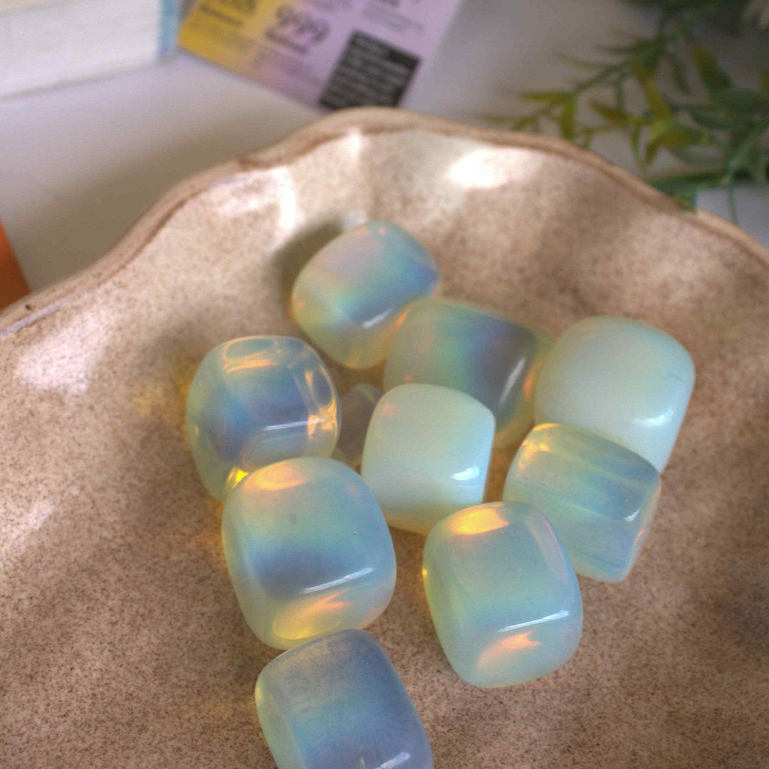 Gaea Crystal - Opal Tumbles Crystal Healing StoneGemstones and Crystal JewelryGaea Crystal - Opal | Healing Gemstones | CBD Store India