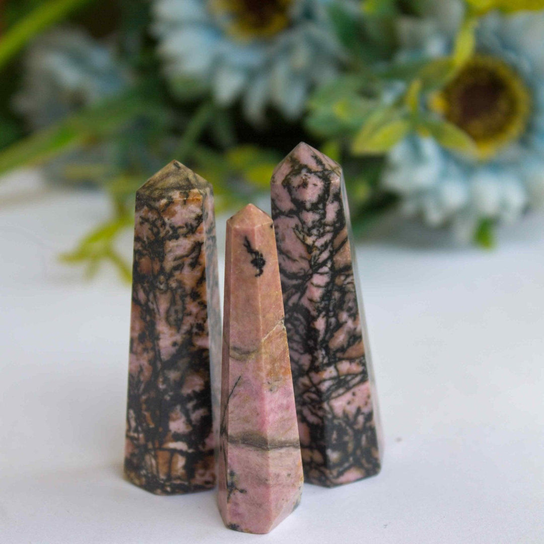 Gaea Crystal - Rhodonite Crystal PointerGemstones and Crystal JewelryGaea Crystal - Rhodonite Crystal Pointer | CBD Store India