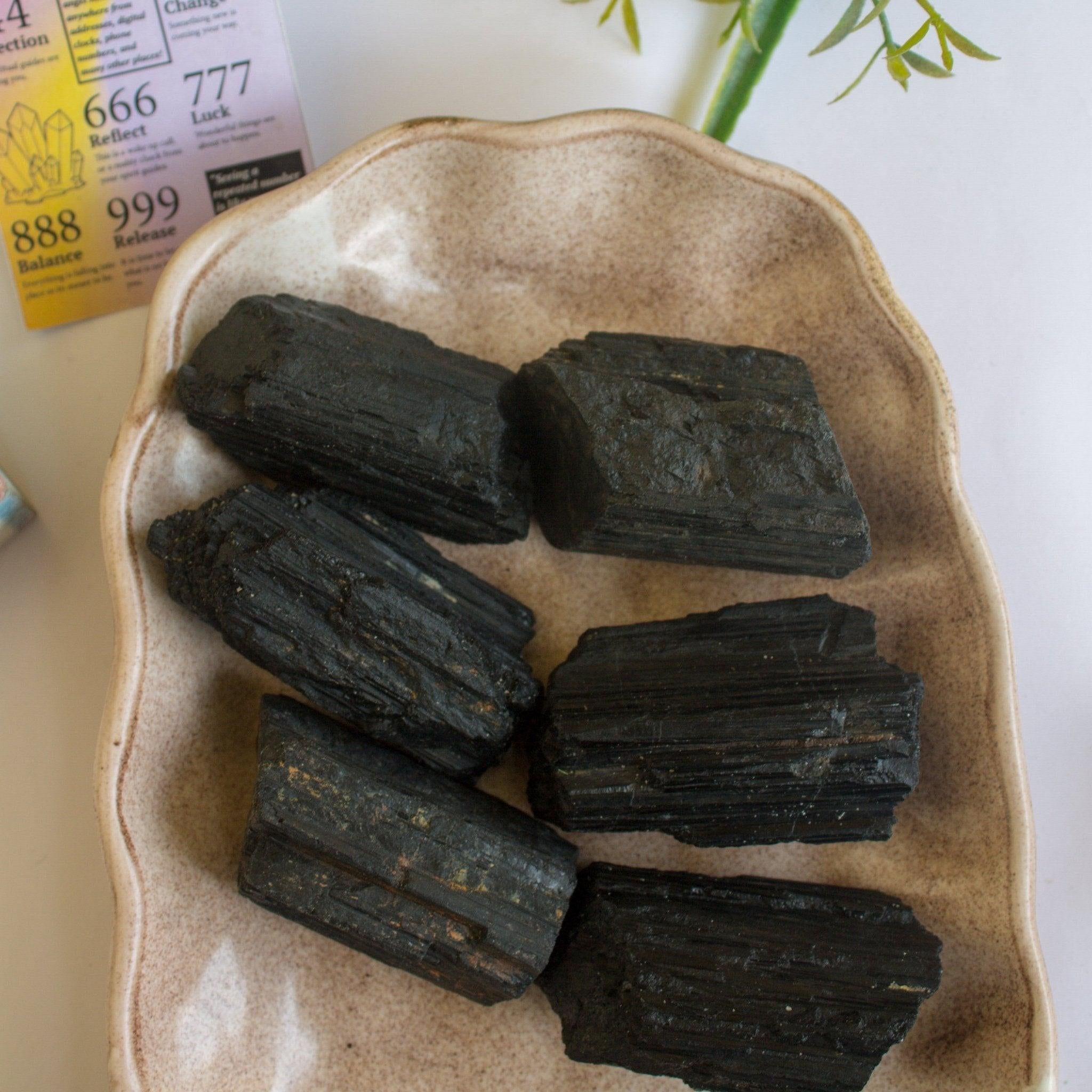 Gaea Crystals - Black Tourmaline Raw Stone.