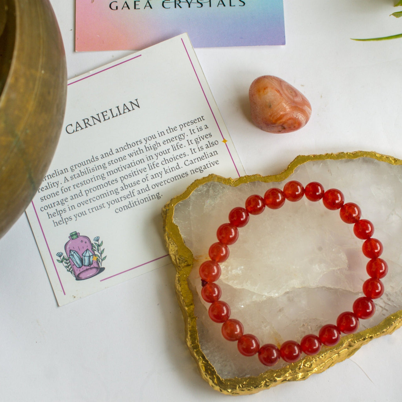 Gaea Crystals - Carnelian Bracelet - CBD Store India