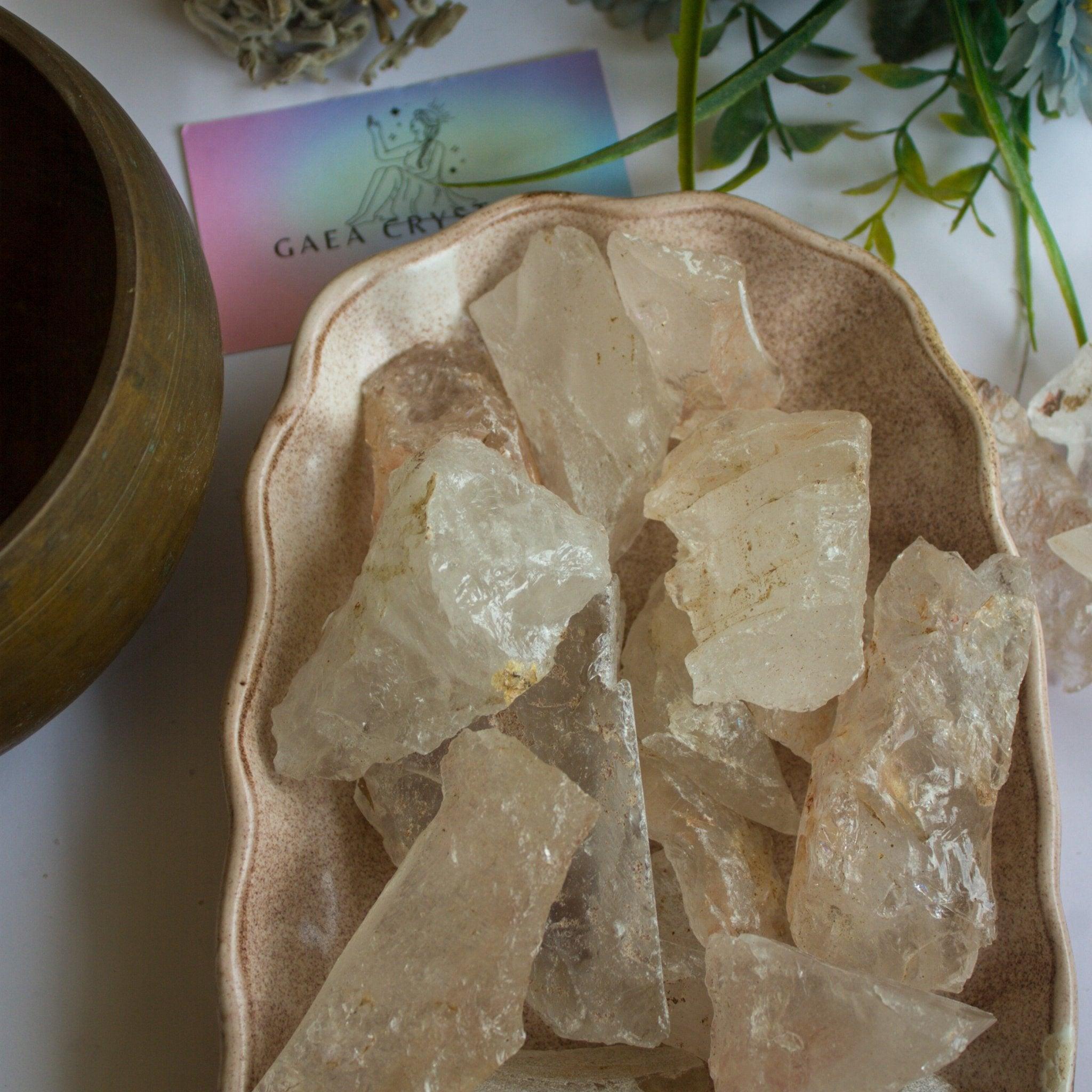 Gaea Crystals - Clear Quartz Raw Stones.