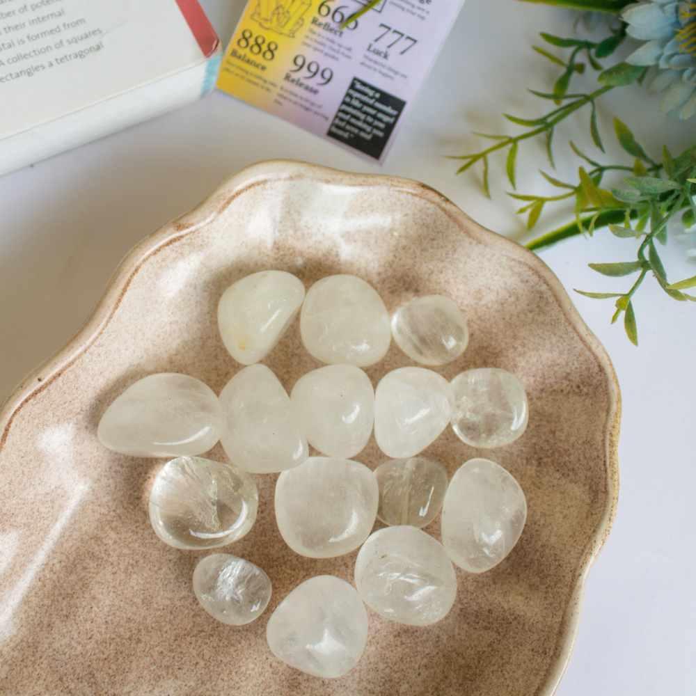 Gaea Crystals - Clear Quartz Tumbles Crystal Healing Stone.